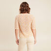 Pull manches courtes ajouré multicolore femme