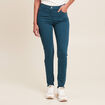 Jean magique ajusté taille standard bleu canard femme