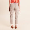 Pantalon coupe mom 7/8&egrave;me marron femme
