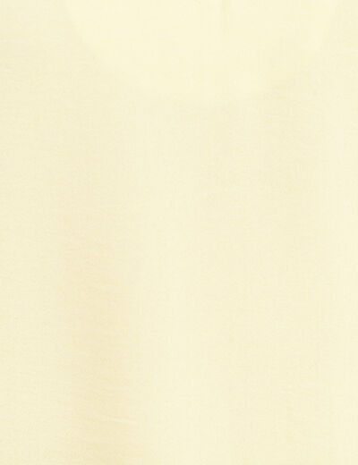 Blouse manches courtes jaune pastel femme
