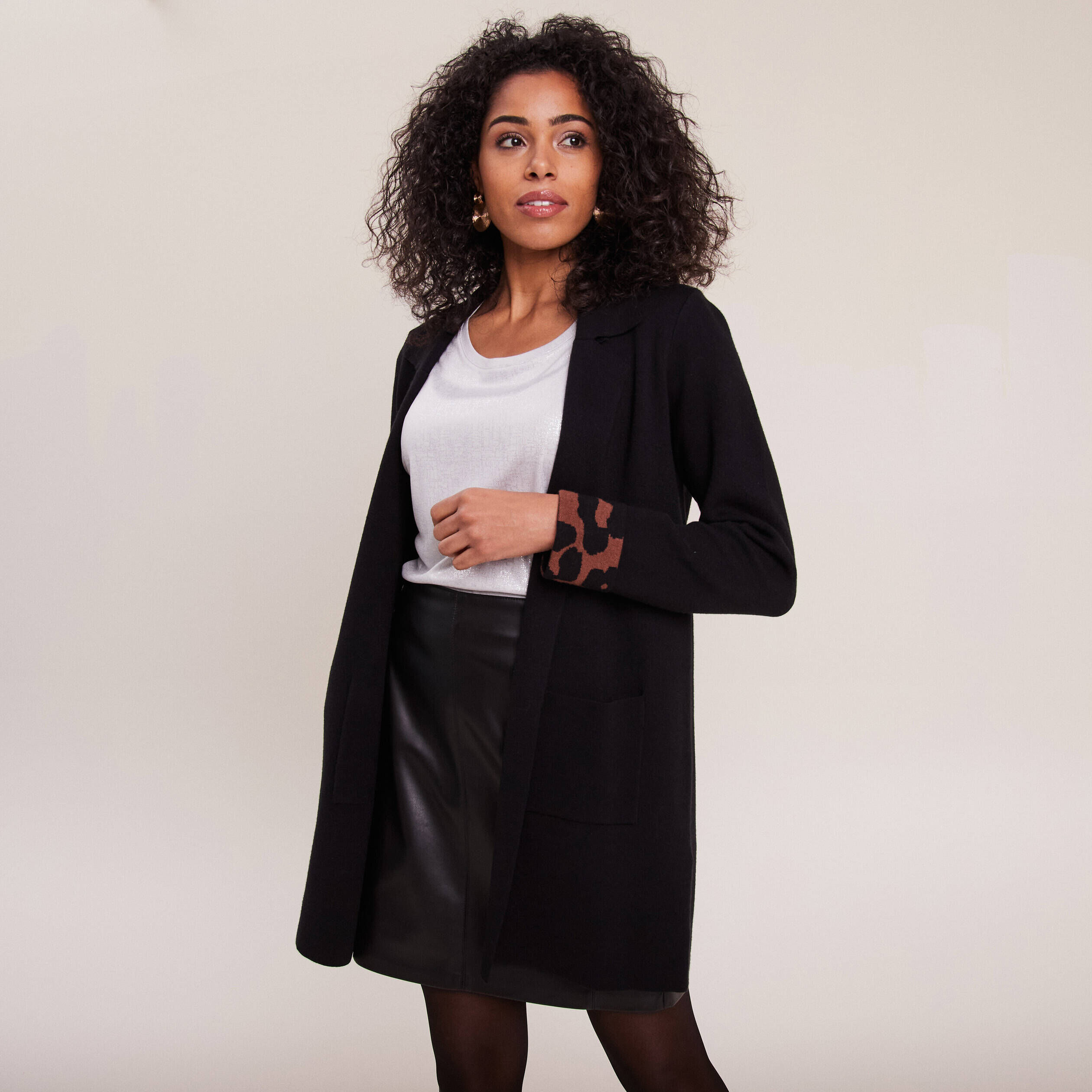 Gilet online long noir