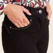 Pantalon droit taille haute noir femme