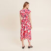 Robe midi évasée fluide rouge femme