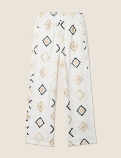 Pantalon droit blanc femme blanc femme