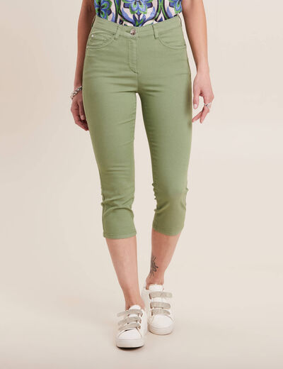 Pantacourt magique Le L&eacute;ger coupe droite vert femme