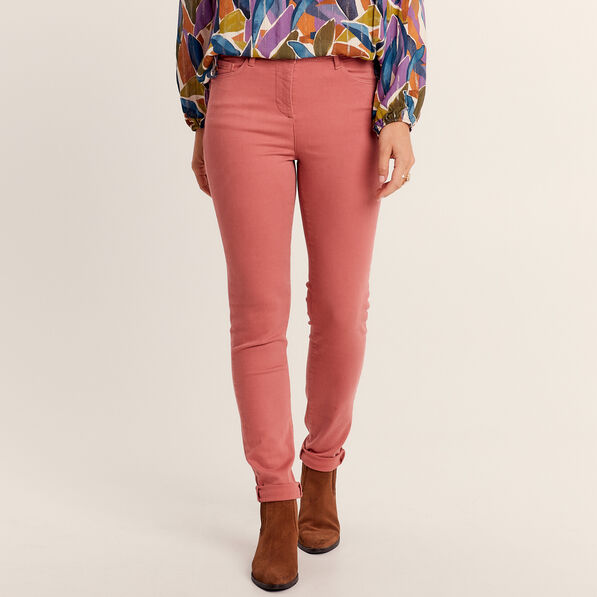 Jean magique ajusté taille standard rose femme