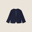Veste cintrée bleu foncé femme
