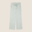 Pantalon coupe large 7/8&egrave;me taille haute taupe femme