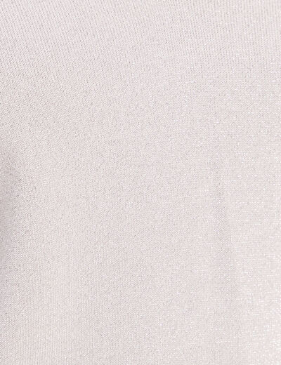 Pull manches longues gris argent femme