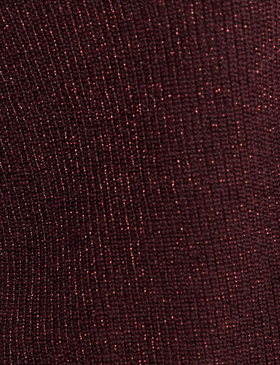 Gilet manches longues bordeaux femme