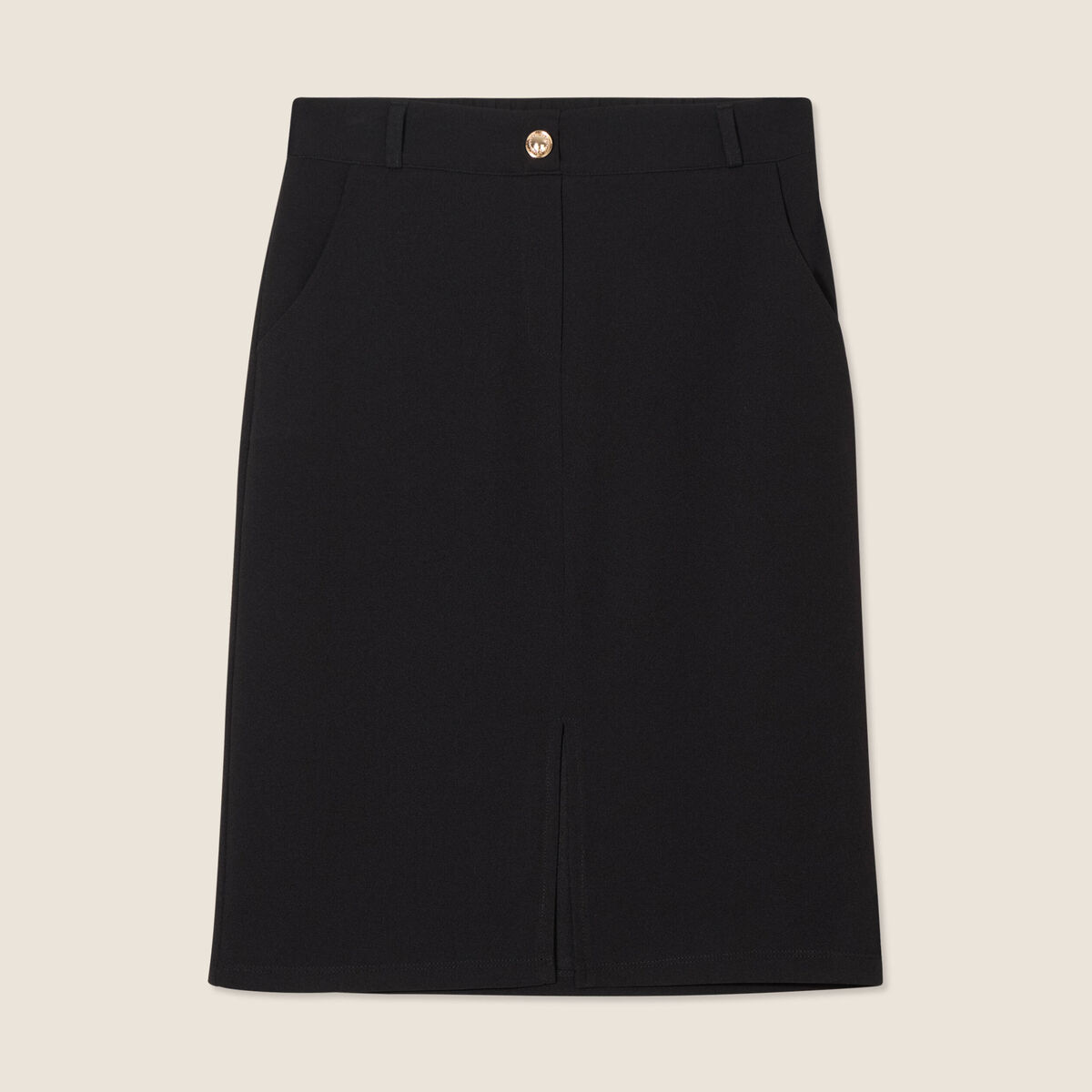 Jupe droite noir femme