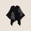 Poncho noir femme