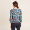 T-shirt manches 3/4 bleu canard femme