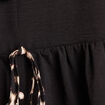 blouse ample col rond manches 3/4 noir femme