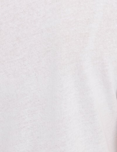 T-shirt manches courtes col en V bleu clair femme