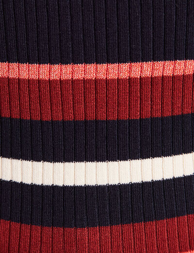 Pull manches longues multicolore femme