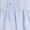 Blouse ample col v manches courtes bleu femme