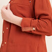 Veste fluide manches longues doubl&eacute;e marron fonc&eacute; femme