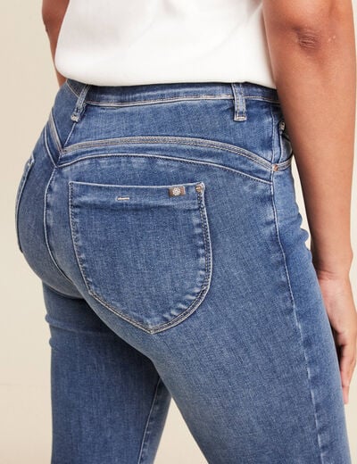 Jean magique L'Unique coupe ajust&eacute;e denim double stone femme