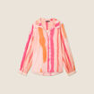 Chemise manches longues rose corail femme