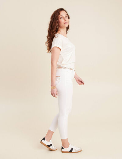 Pantalon magique Le L&eacute;ger coupe ajust&eacute;e blanc femme
