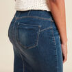 Jupe droite denim brut femme