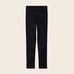 Pantalon ajusté enduit denim noir femme