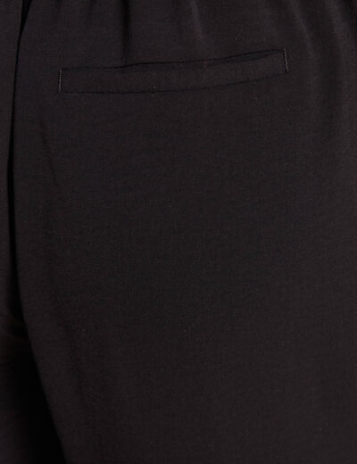 Pantalon carotte fluide 7/8ème noir femme