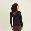 T-shirt manches longues noir femme