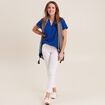 Jean ajusté taille standard 7/8ème blanc femme