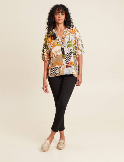 Pantalon coupe ajust&eacute;e taille haute noir femme
