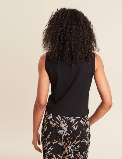 Gilet sans manches réversible noir femme