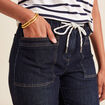 Jean large à coulisse denim brut femme