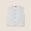Blouse sans manches col rond doubl&eacute; gris fonc&eacute; femme