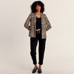 Veste droite manches 3/4 noir femme