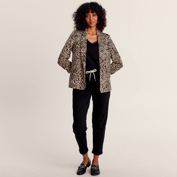 veste droite manches 34 noir femme Veste droite manches 3/4 noir femme