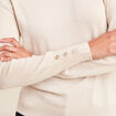 Pull col rond bas resserré couleur or femme