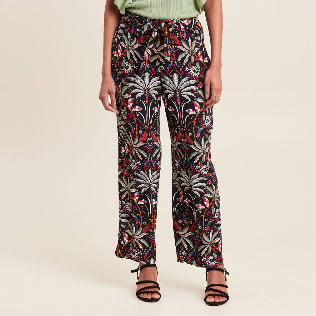 Pantalon flou noir femme