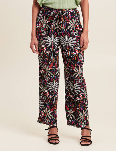 Pantalon flou noir femme