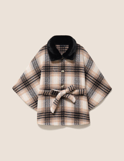 Poncho bordeaux femme