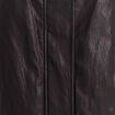 Blouson capuche bas resserr&eacute; similicuir noir femme