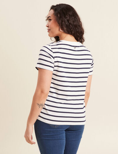 T-shirt manches courtes blanc femme