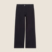 Pantalon large 7/8ème noir femme