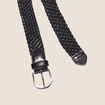 Ceinture tressée métalissée noir femme