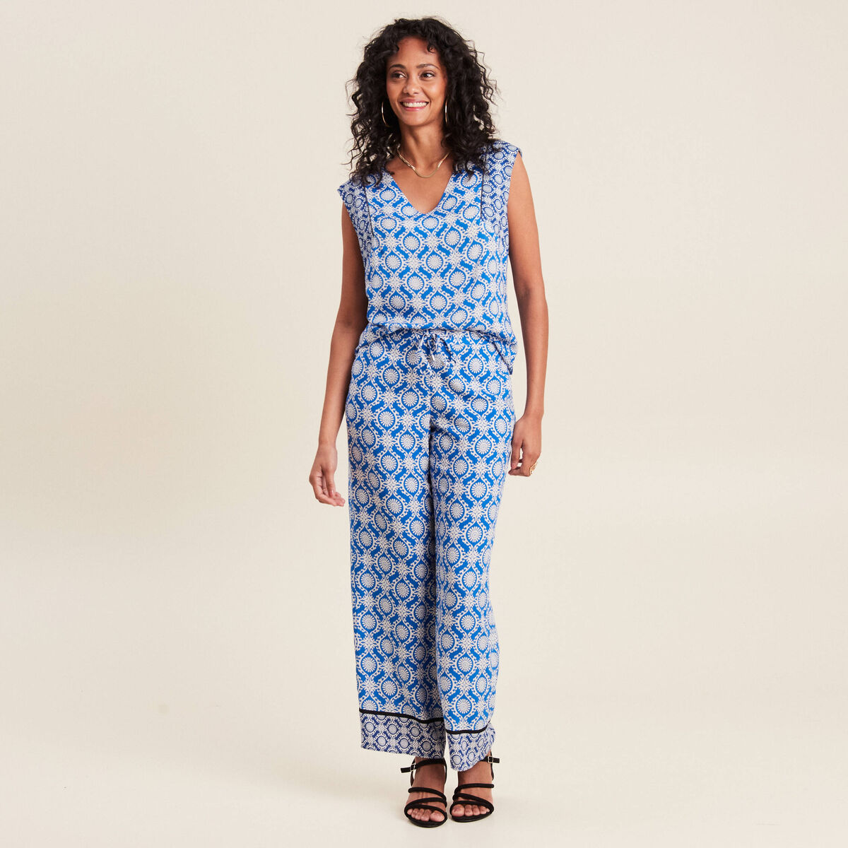 Débardeur sans manches bleu femme