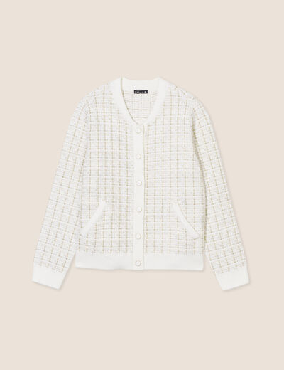 Gilet manches longues blanc femme