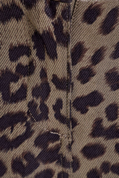 Pantalon ajusté vert kaki femme