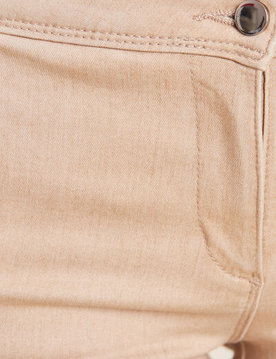 Jean coupe bootcut taille haute sable femme