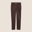 Pantalon léger taille standard 7/8ème marron foncé femme