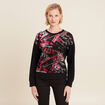 Pull manches longues sequins noir femme